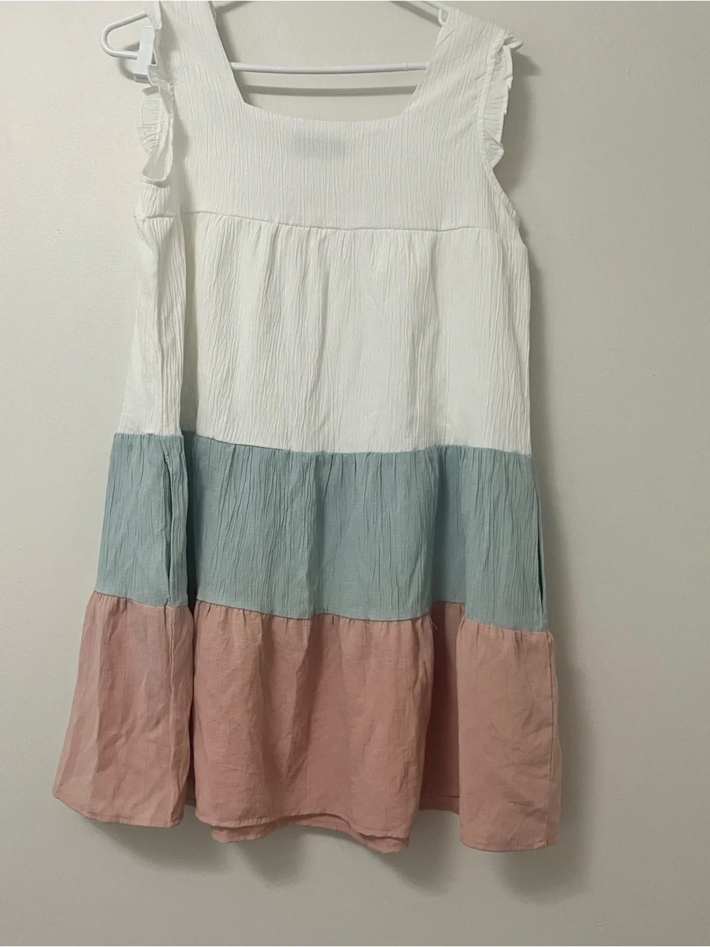 PapillonTextured White Sleeveless Sundress - Picture 2 of 4